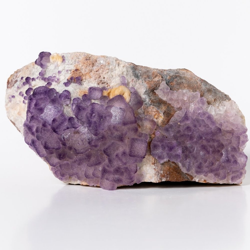 Giant 3+ Lbs! Frosty Purple Fluorite & Druzy Quartz Cluster